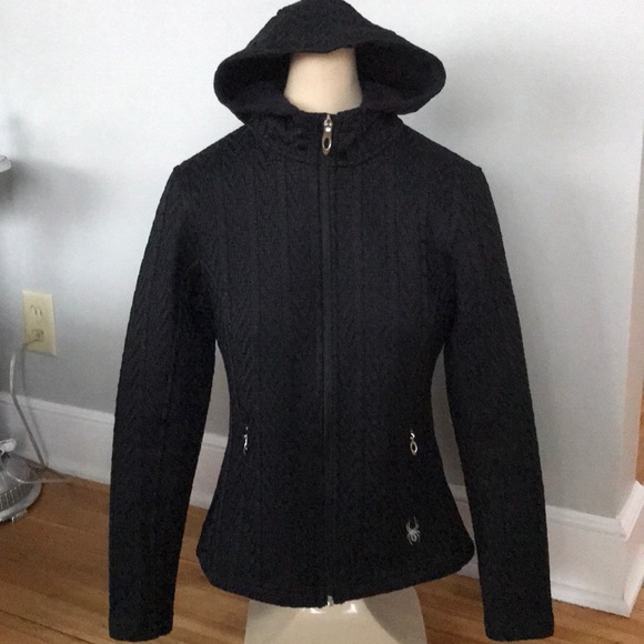 spyder cable knit jacket